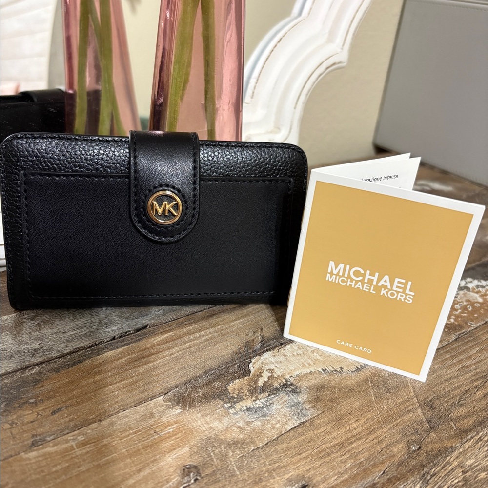Michael Kors Black Leather Card Case